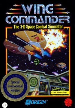 Box artwork for Wing Commander.