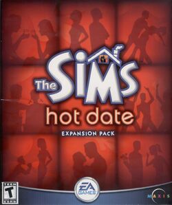 Box artwork for The Sims: Hot Date.