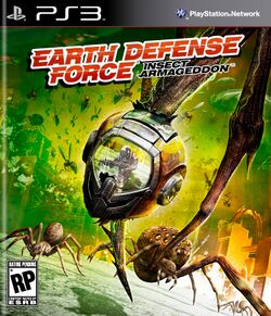 Box artwork for Earth Defense Force: Insect Armageddon.