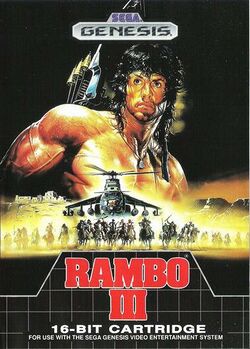 Box artwork for Rambo III.