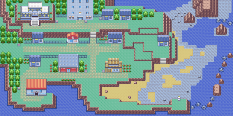 Pokemon Emerald :: Map of Team Magma's Jagged Pass Base