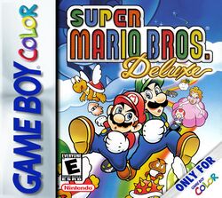Box artwork for Super Mario Bros. Deluxe.