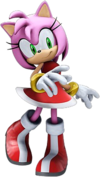 Amy, Sonic's self-proclaimed girlfriend.