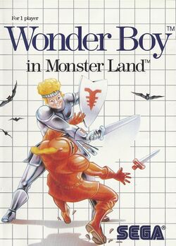 Box artwork for Wonder Boy in Monster Land.