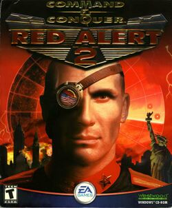 Box artwork for Command & Conquer: Red Alert 2.