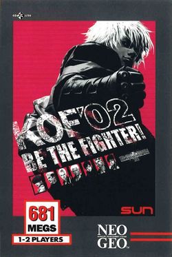 Box artwork for The King of Fighters 2002.