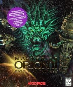 Box artwork for Master of Orion II: Battle at Antares.