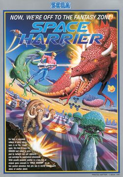 Box artwork for Space Harrier.