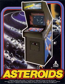 Box artwork for Asteroids.