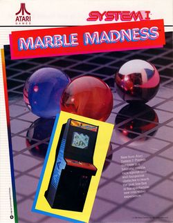 Box artwork for Marble Madness.