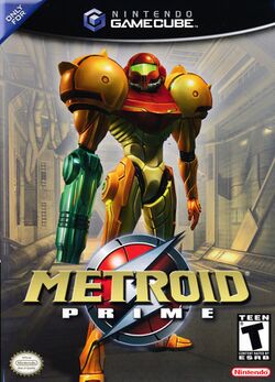 Box artwork for Metroid Prime.