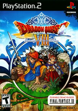Box artwork for Dragon Quest VIII: Journey of the Cursed King.