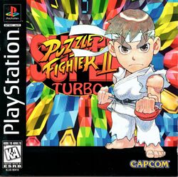 Box artwork for Super Puzzle Fighter II Turbo.