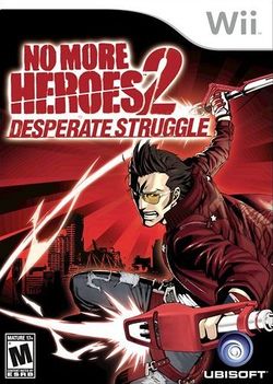 Box artwork for No More Heroes 2: Desperate Struggle.