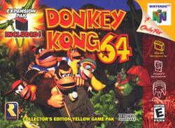 Box artwork for Donkey Kong 64.