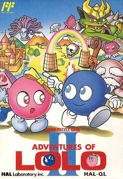 Box artwork for Adventures of Lolo II.