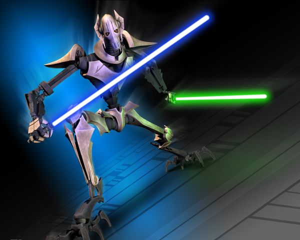 general grievous with 100 lightsabers