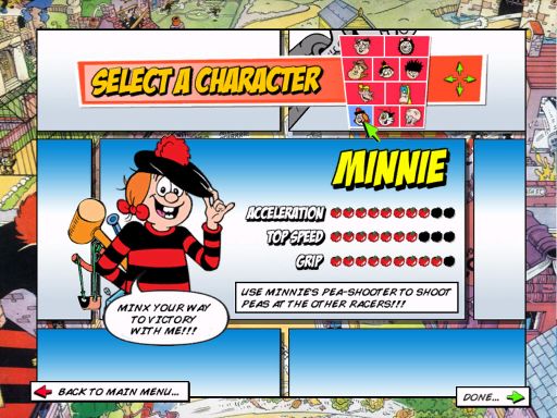 Beanotown Racing character selection screen.jpg