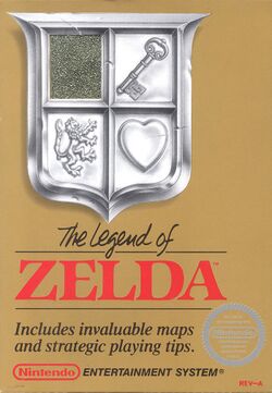 Box artwork for The Legend of Zelda.