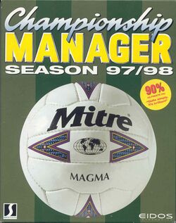 Box artwork for Championship Manager: Season 97/98.