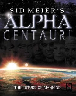 Box artwork for Sid Meier's Alpha Centauri.