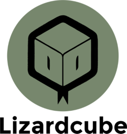 Lizardcube's company logo.