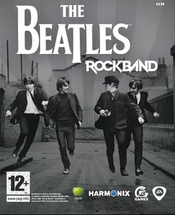 Box artwork for The Beatles: Rock Band.