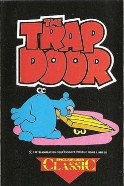 The logo for The Trap Door.