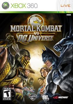 Box artwork for Mortal Kombat vs. DC Universe.