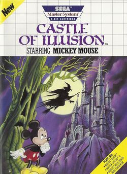 Box artwork for Castle of Illusion Starring Mickey Mouse.