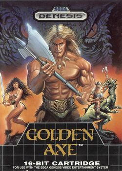 Box artwork for Golden Axe.