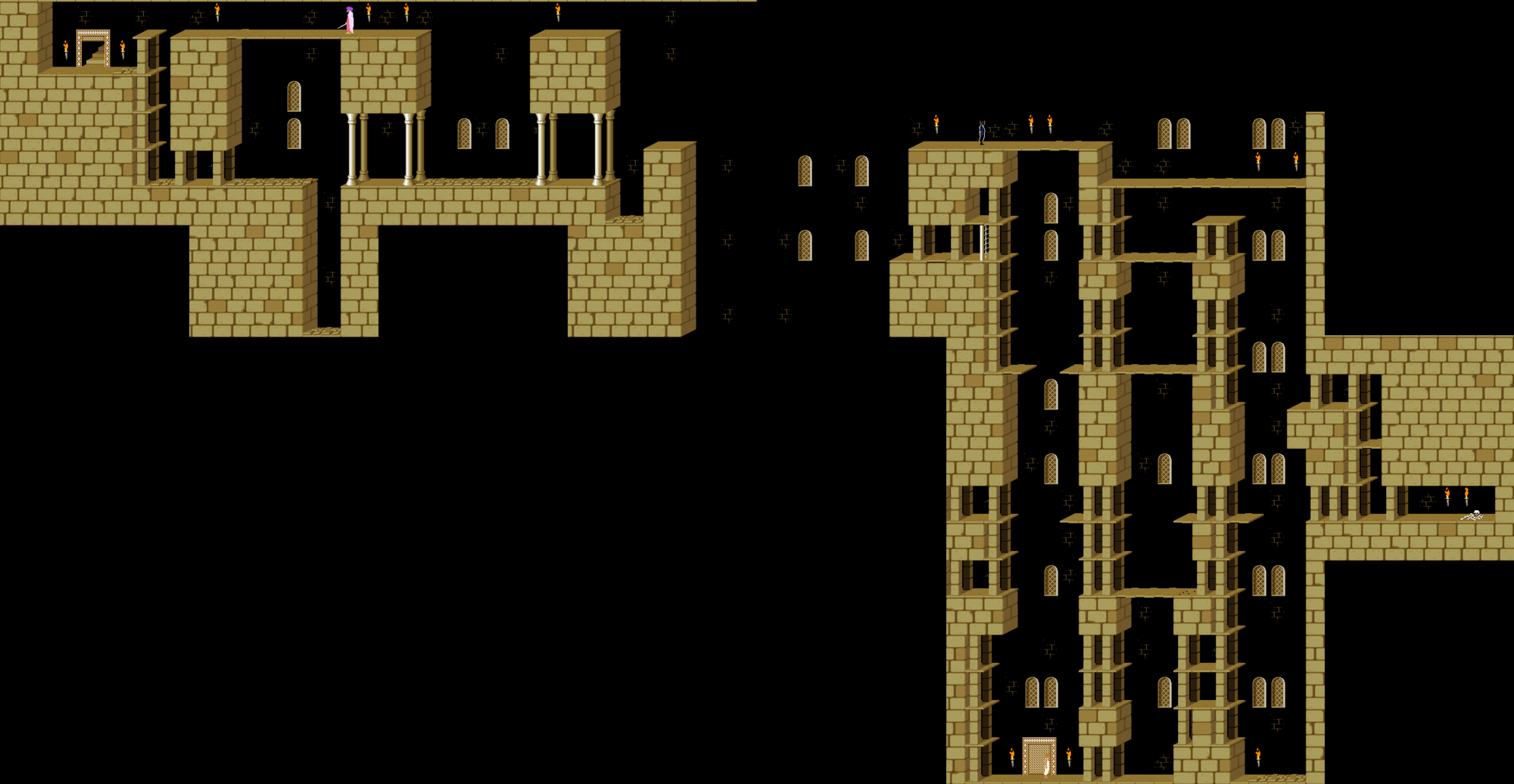 Prince of persia the lost crown map. Prince of Persia 1989 карты уровней. Dos Prince of Persia карты. Prince of Persia NES карты уровней. Prince of Persia 1989 карта.