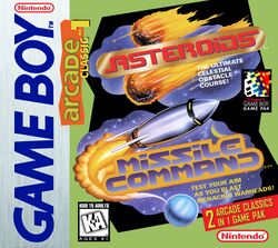 Box artwork for Arcade Classic No. 1: Asteroids / Missile Command.