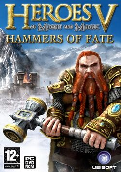 Box artwork for Heroes of Might and Magic V: Hammers of Fate.