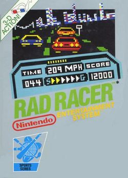 Box artwork for Rad Racer.