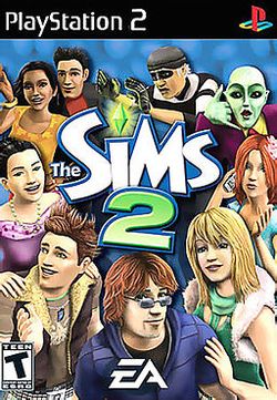 Box artwork for The Sims 2 (console).