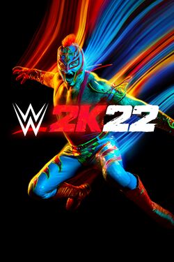 Box artwork for WWE 2K22.