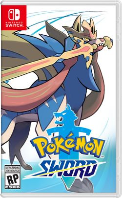 Box artwork for Pokémon Sword and Shield.