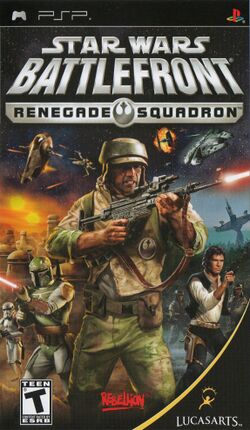 Box artwork for Star Wars Battlefront: Renegade Squadron.
