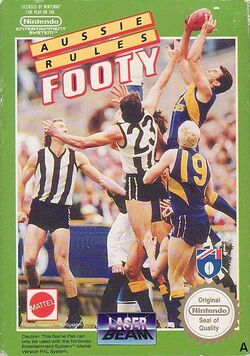 Box artwork for Aussie Rules Footy.
