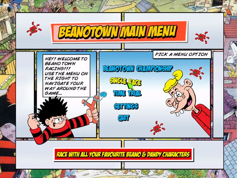 File:Beanotown Racing main menu.jpg
