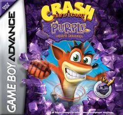 Box artwork for Crash Bandicoot Purple: Ripto's Rampage.