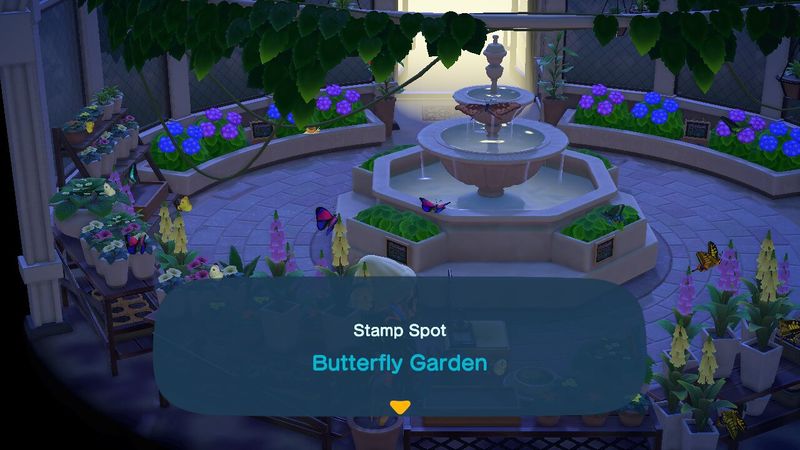 File:ACNH Stamp Rally Butterfly Garden.jpg