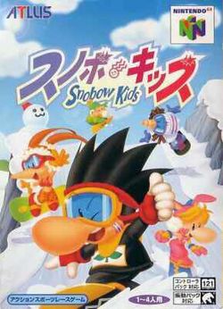 Box artwork for Snowboard Kids.