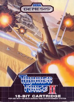 Box artwork for Thunder Force II.