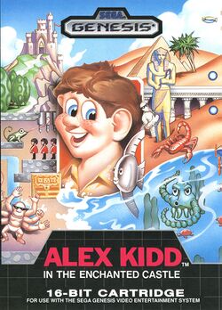 Box artwork for Alex Kidd in the Enchanted Castle.
