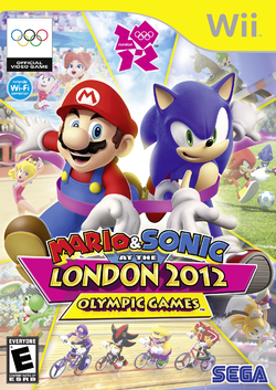 Box artwork for Mario & Sonic at the London 2012 Olympic Games.
