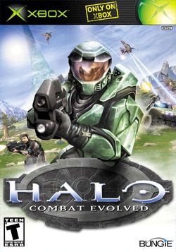 Box artwork for Halo: Combat Evolved.