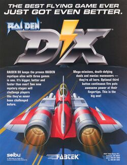 Box artwork for Raiden DX.