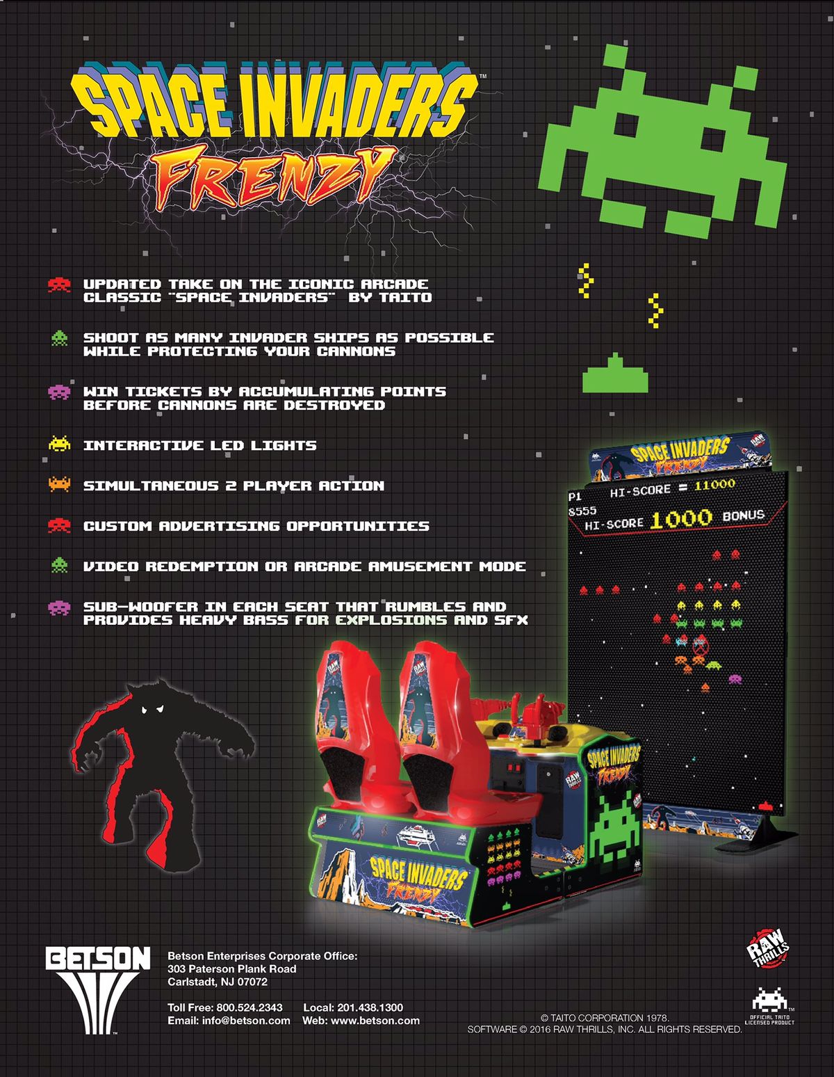 space invaders frenzy arcade game